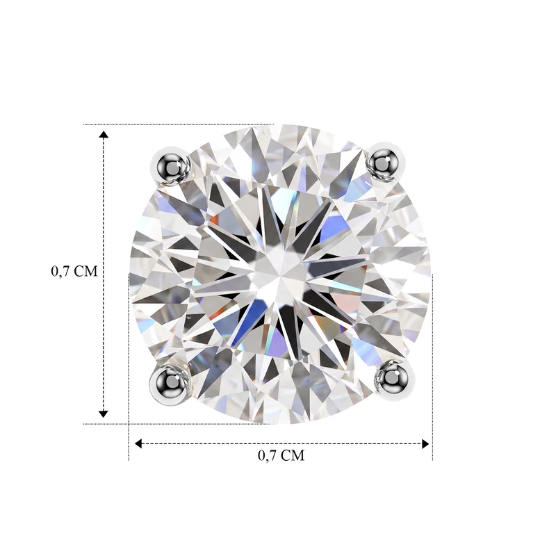D'Joy GRA zertifiziert Moissanit Ohrringe 925 Silber Rhodiniert ca. 2.00 ct