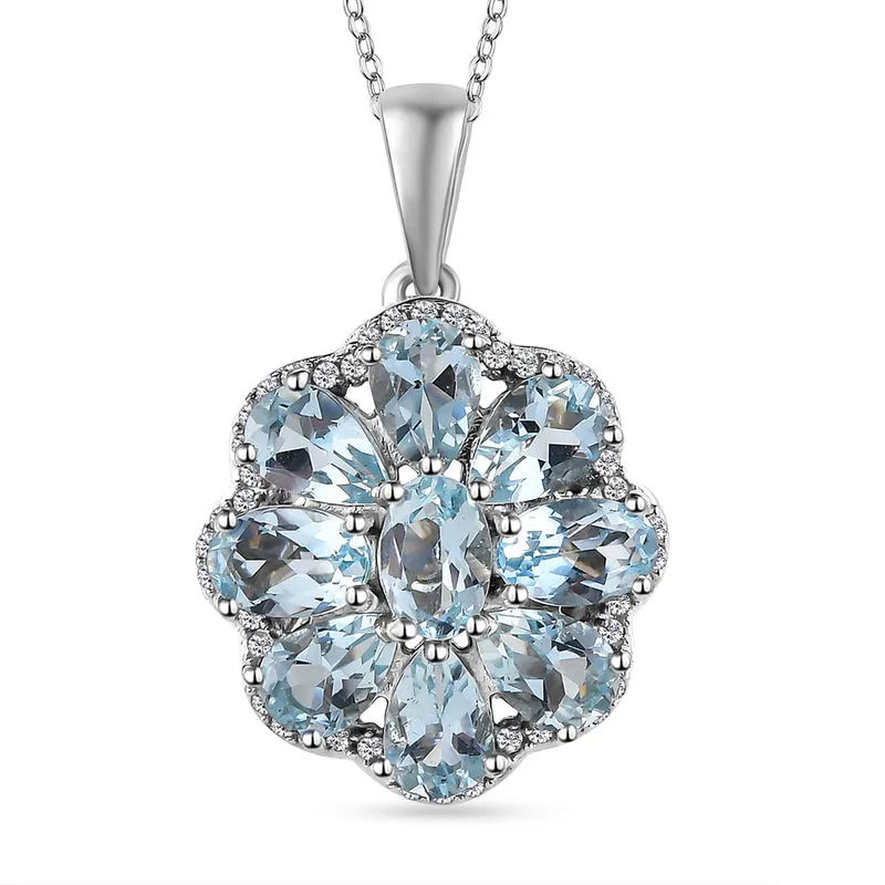 Espirito Santo Aquamarin-Anhänger mit Kette, ca. 3,94 ct
