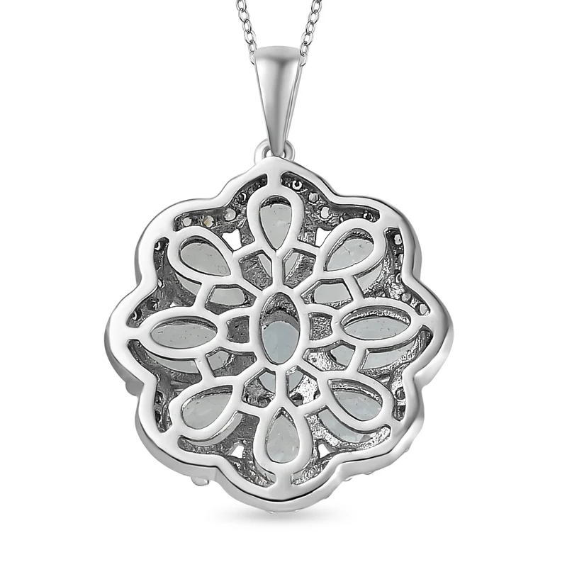 Espirito Santo Aquamarin-Anhänger mit Kette, ca. 3,94 ct