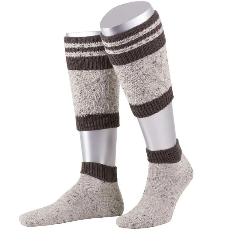 Loferl Tweed Merino Wolle Braun Meliert