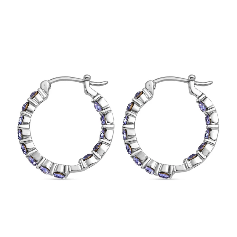 J Francis J Francis gefertigt mit SWAROVSKI Schwarzer Diamant Swarovski Kristall Ohrringe EdelstahlStandard