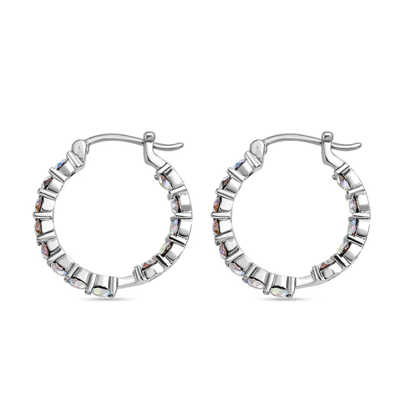 J Francis J Francis gefertigt mit SWAROVSKI Schwarzer Diamant Swarovski Kristall Ohrringe EdelstahlStandard