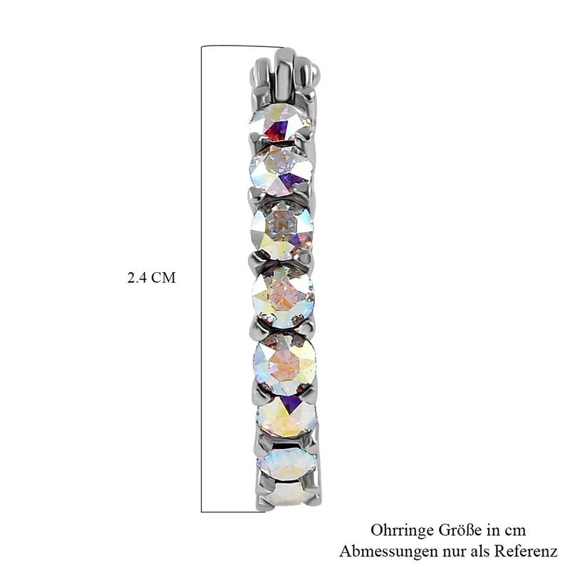 J Francis J Francis gefertigt mit SWAROVSKI Schwarzer Diamant Swarovski Kristall Ohrringe EdelstahlStandard