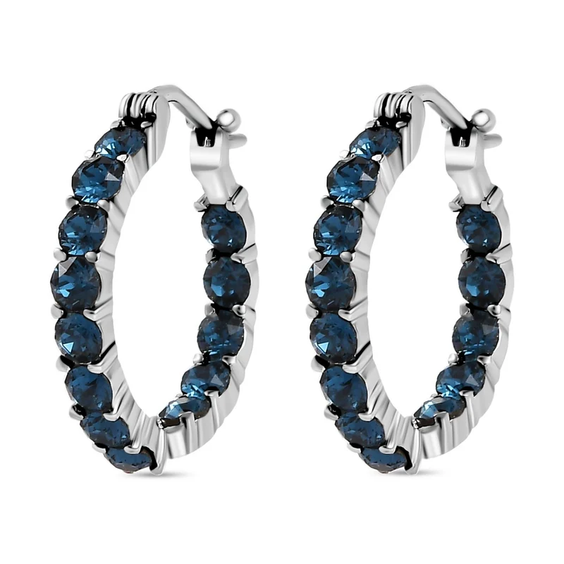 J Francis J Francis gefertigt mit SWAROVSKI Schwarzer Diamant Swarovski Kristall Ohrringe EdelstahlStandard