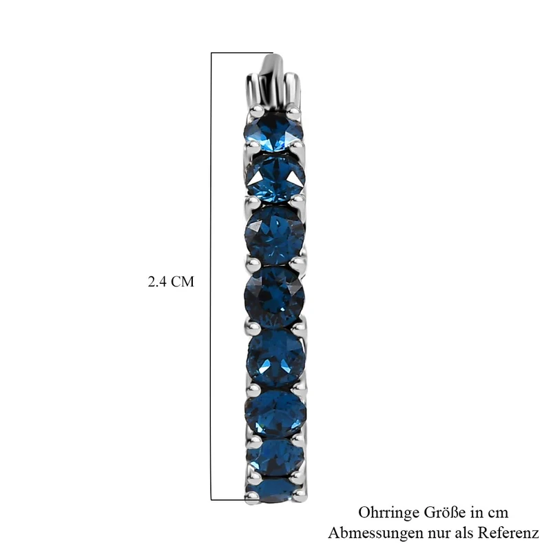 J Francis J Francis gefertigt mit SWAROVSKI Schwarzer Diamant Swarovski Kristall Ohrringe EdelstahlStandard