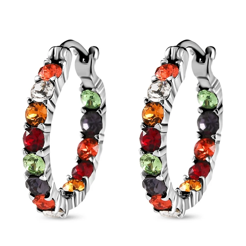 J Francis J Francis gefertigt mit SWAROVSKI Schwarzer Diamant Swarovski Kristall Ohrringe EdelstahlStandard