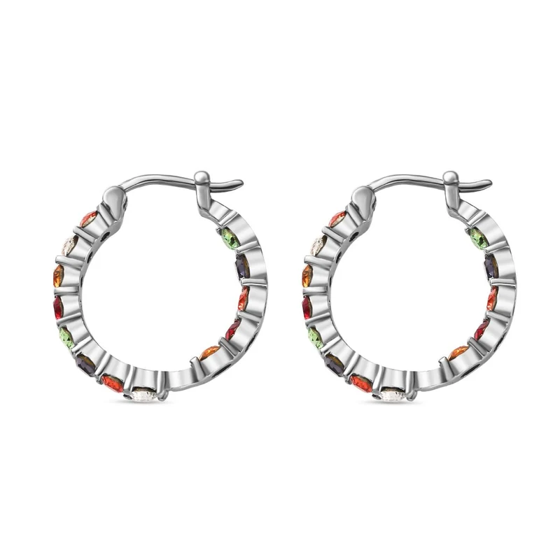 J Francis J Francis gefertigt mit SWAROVSKI Schwarzer Diamant Swarovski Kristall Ohrringe EdelstahlStandard