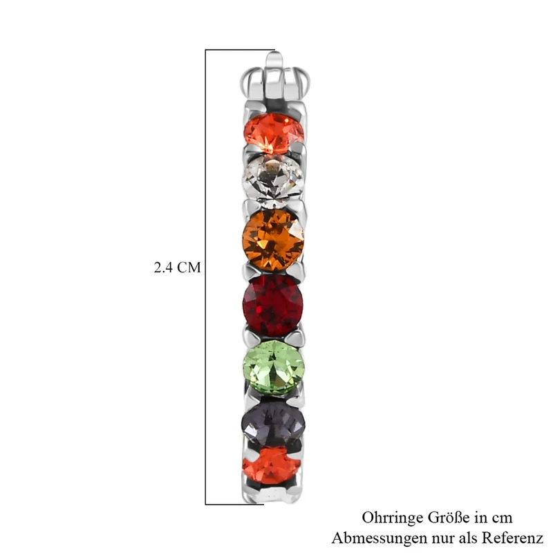 J Francis J Francis gefertigt mit SWAROVSKI Schwarzer Diamant Swarovski Kristall Ohrringe EdelstahlStandard