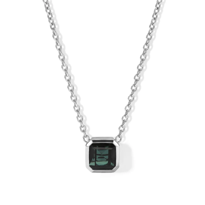 D'Joy Alexandrit Quarz Triplette Schmuckset ca. 50 cm 925 Silber Platiniert und Edelstahl Platiniert ca. 1,31 ct.