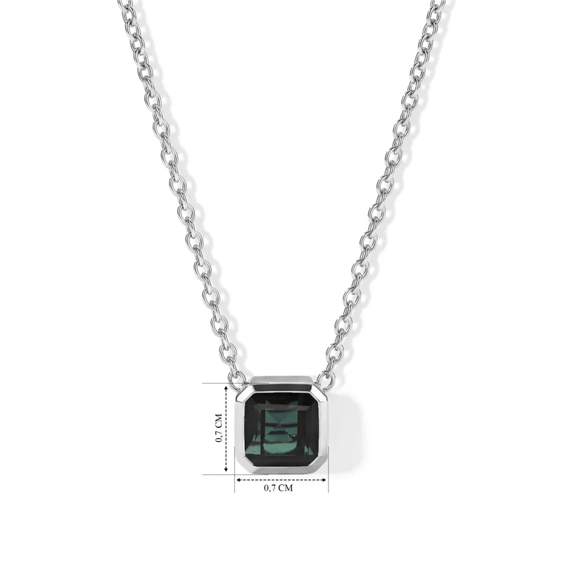 D'Joy Alexandrit Quarz Triplette Schmuckset ca. 50 cm 925 Silber Platiniert und Edelstahl Platiniert ca. 1,31 ct.