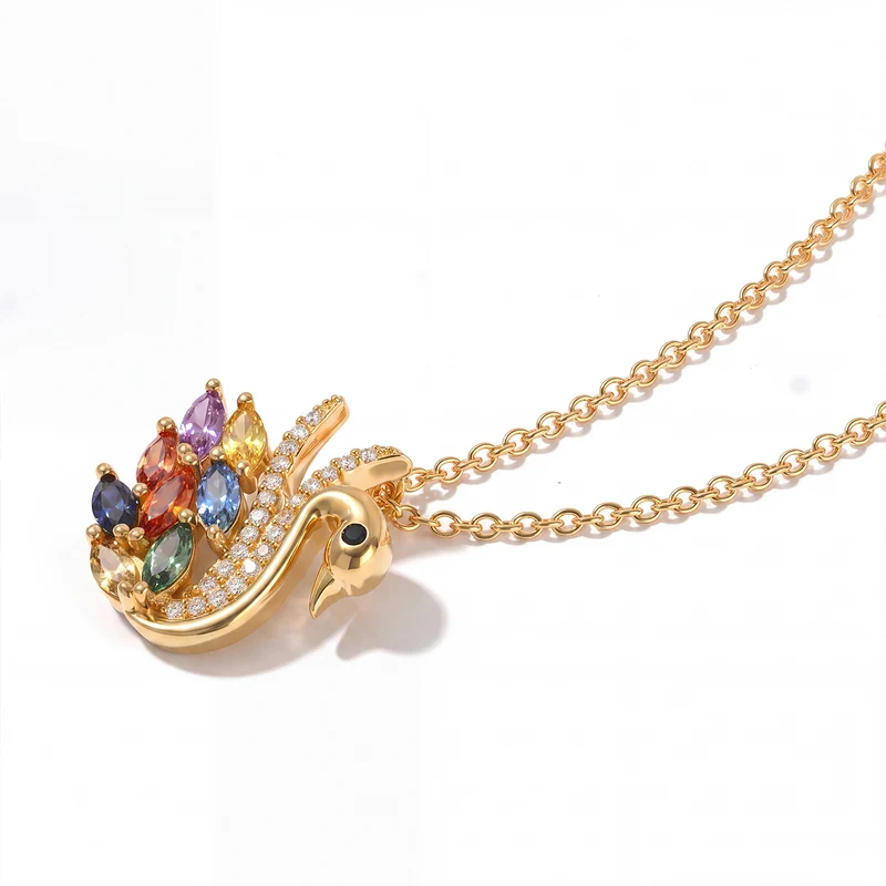 EVER TRUE Mehrfarbigeer Saphir, Schwarzer Spinell Anhänger mit Kette, ca. 50 cm ca. 1.73 ct