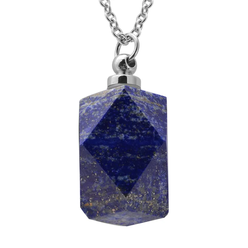 Lapislazuli Anhänger mit Kette 50 cm Edelstahl ca. 90,50 ct