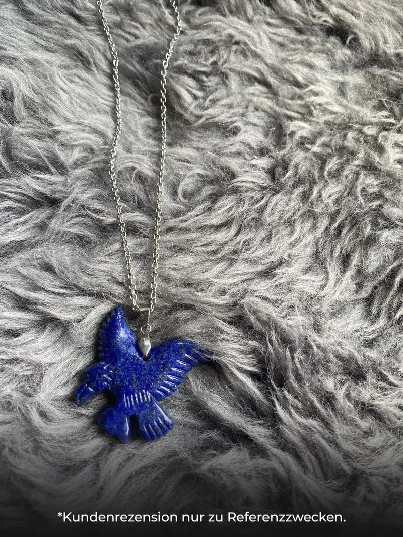 Lapislazuli Anhänger mit Kette Edelstahl ca. 72,50 ct