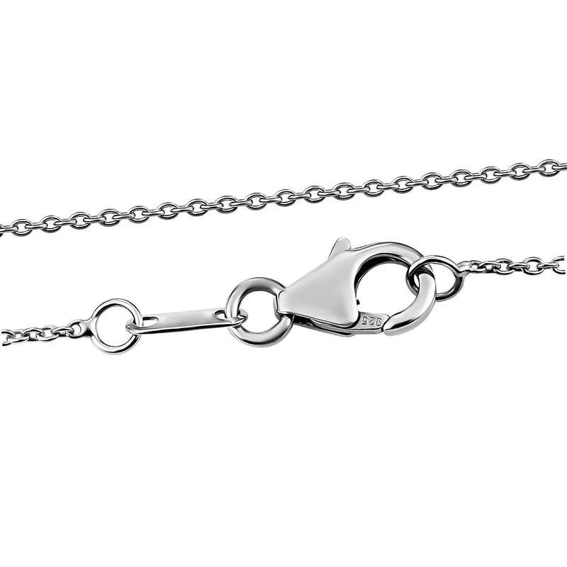 Alexandrit Anhänger mit Kette, 925 Silber platiniert ca. 2.70 ct