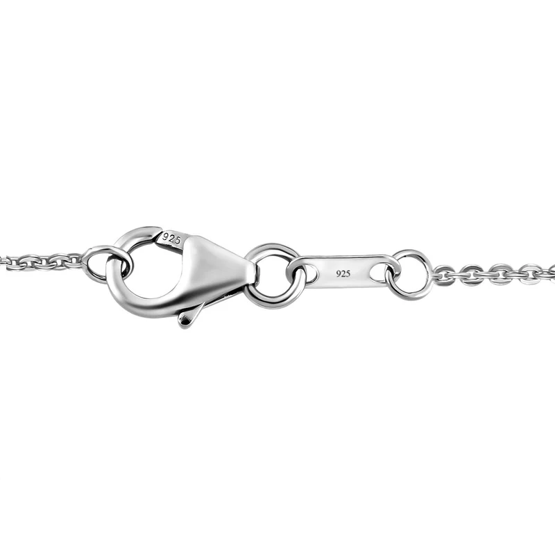 Kanadischer Ammolit Anhänger mit Kette, 925 Silber platiniert ca. 2.59 ct