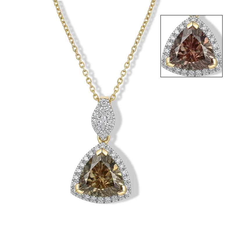 LUXURIANT DIAMOND - AAA Turkizit, Lab Grown Diamant Schmuckset (8-13 Werktage Lieferzeit) ca. 45 cm ca. 4,00 ct.