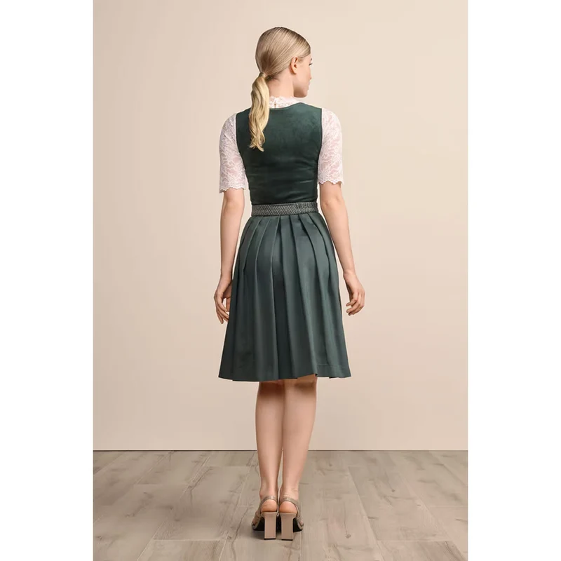 Krüger Dirndl Alisha Grün Samtdirndl 60cm