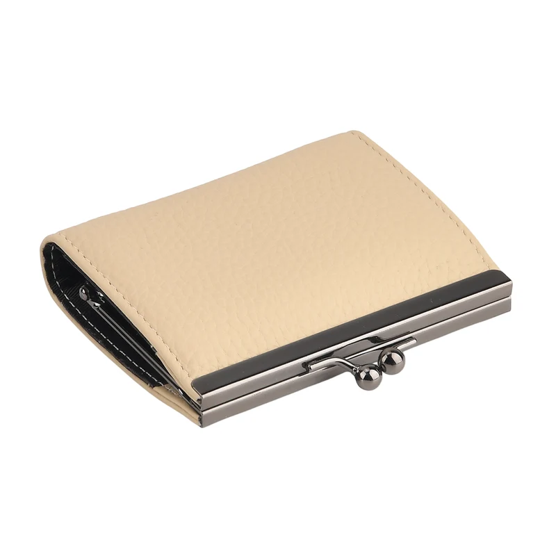 Echtleder-Kartenetui mit RFID-Schutz, 12 Kartenfächern und Bügelverschluss, 10x3x8cm, Hellgrün