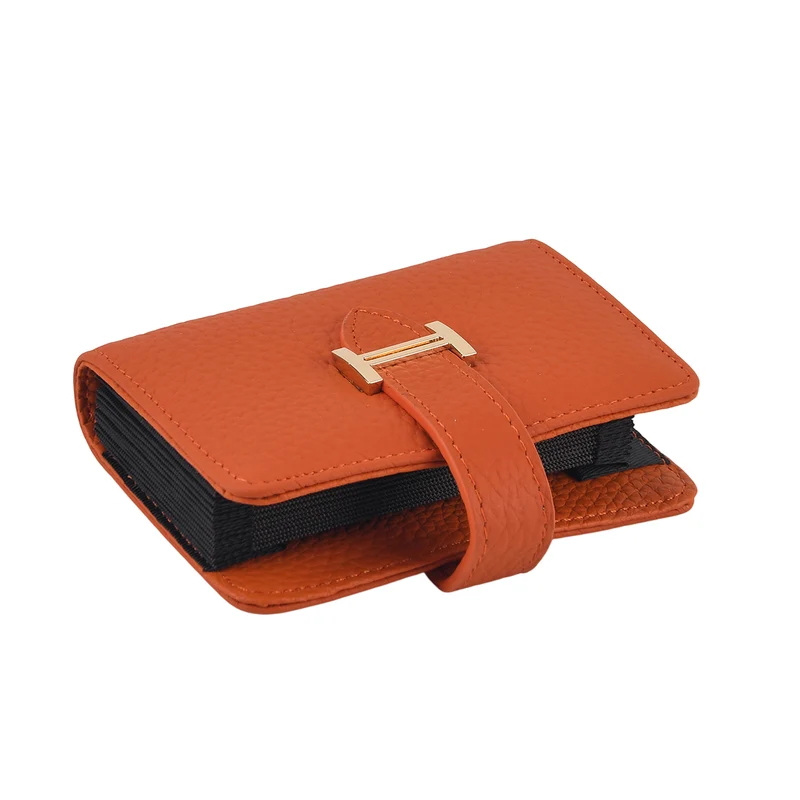 Echtleder-Kartenetui mit RFID-Schutz, 12 Kartenfächern und H-Schnallenverschluss, 10x3x8 cm, Blaugrün