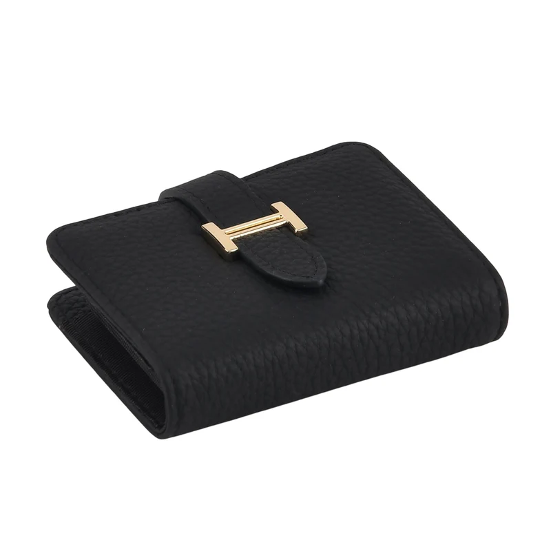Echtleder-Kartenetui mit RFID-Schutz, 12 Kartenfächern und H-Schnallenverschluss, 10x3x8 cm, Blaugrün