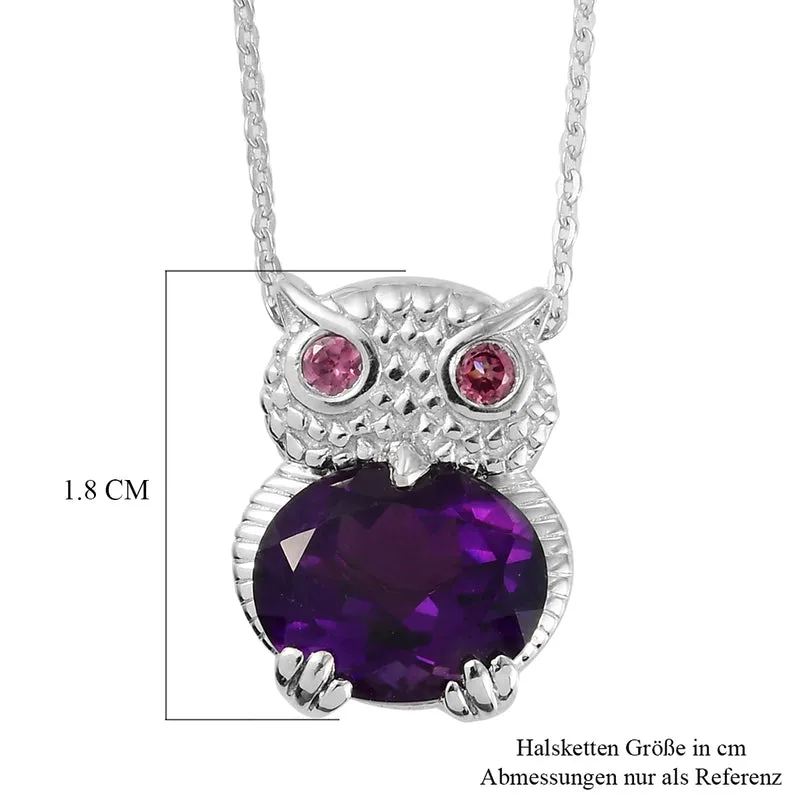 Lusaka Amethyst und Rhodolith Granat-Anhänger, ca. 4,72 ct