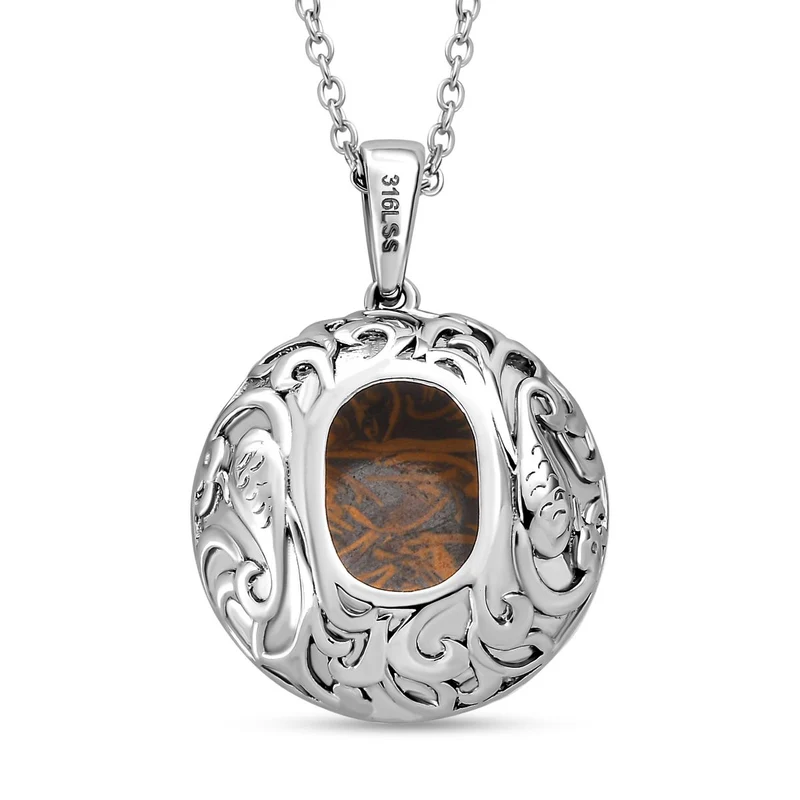 Skript Stein Schmuckset Edelstahl ca. 20,01 ct.