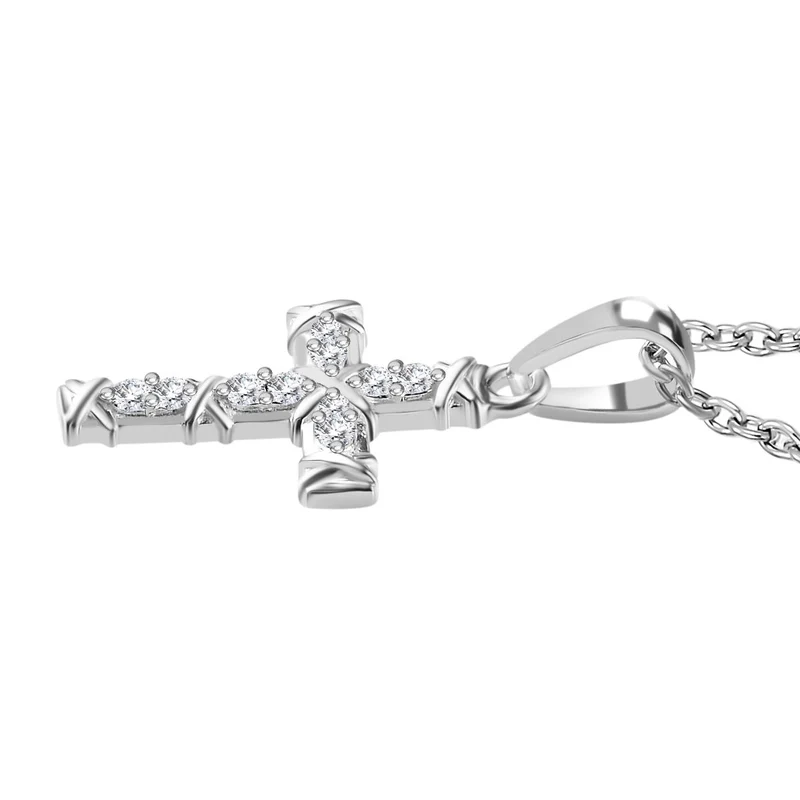 Weißer Zirkonia Schmuckset 925 Silber und Edelstahl