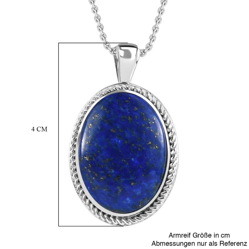 Grüner Onyx Anhänger mit Kette, Edelstahl, ca. 22.67 ct