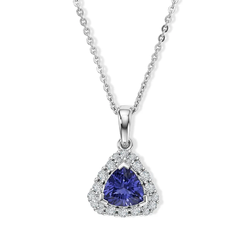 D'Joy AA Tansanit, Moissanit Schmuckset (8-13 Werktage Lieferzeit) ca. 45 cm 925 Silber Rhodiniert ca. 1,45 ct.