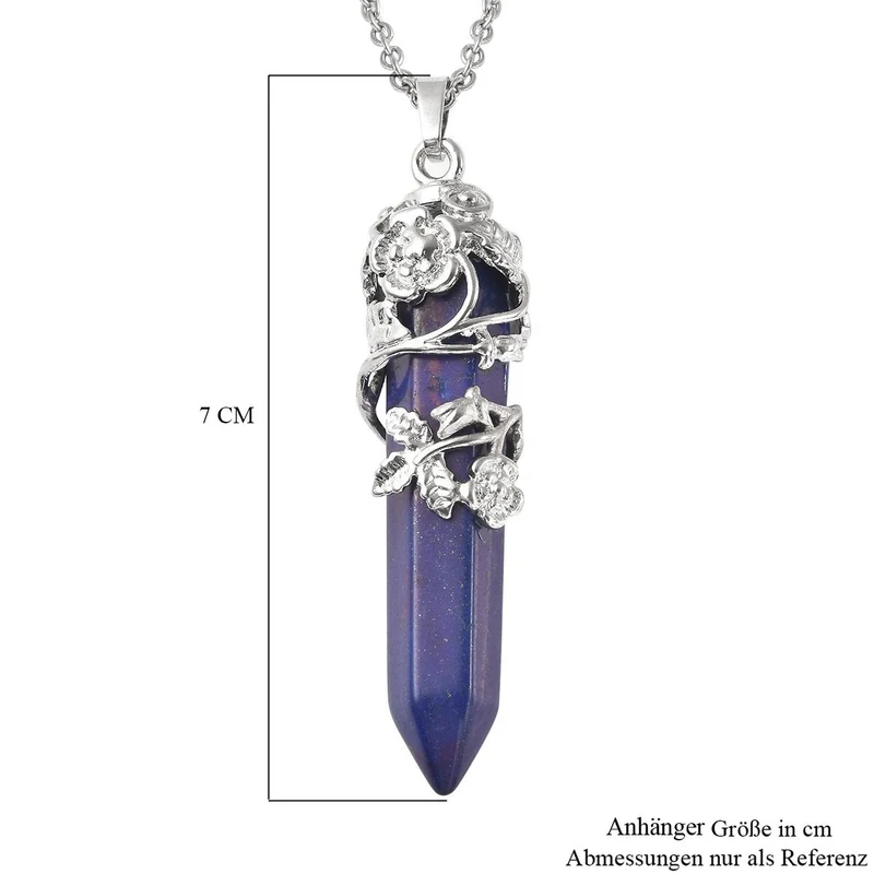 Lapislazuli Schmuckset Messing und Edelstahl ca. 55.00 ct