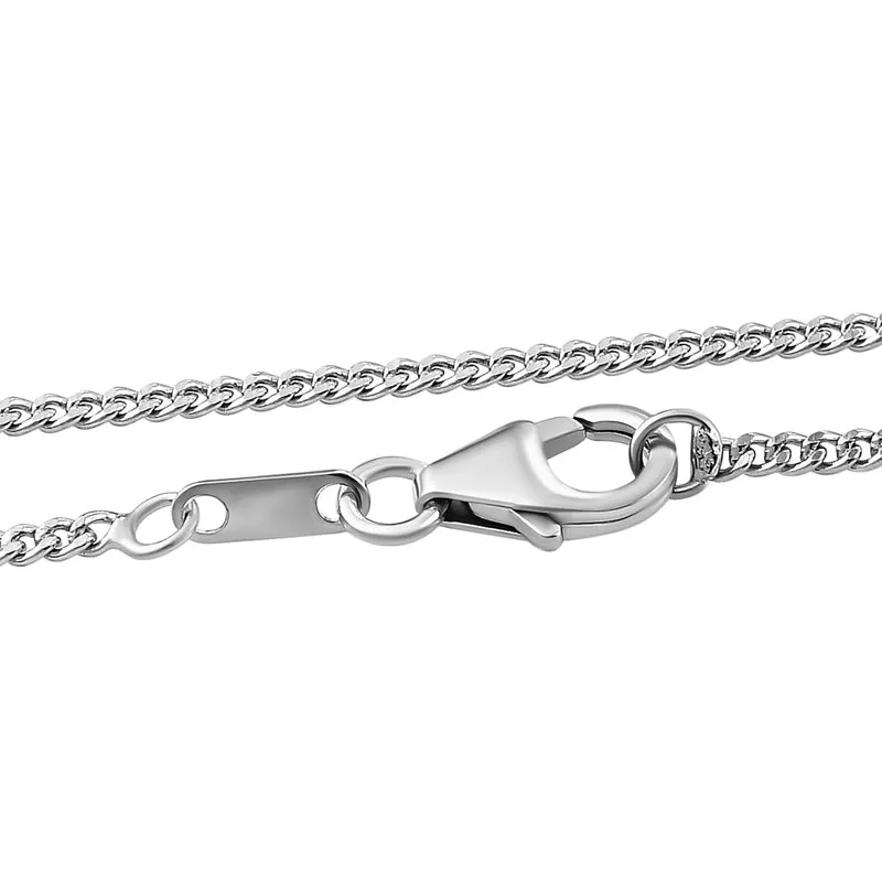 Smaragd-Triplett-Quarz-Anhänger mit Kette, 925 Silber platiniert ca. 50.56 ct