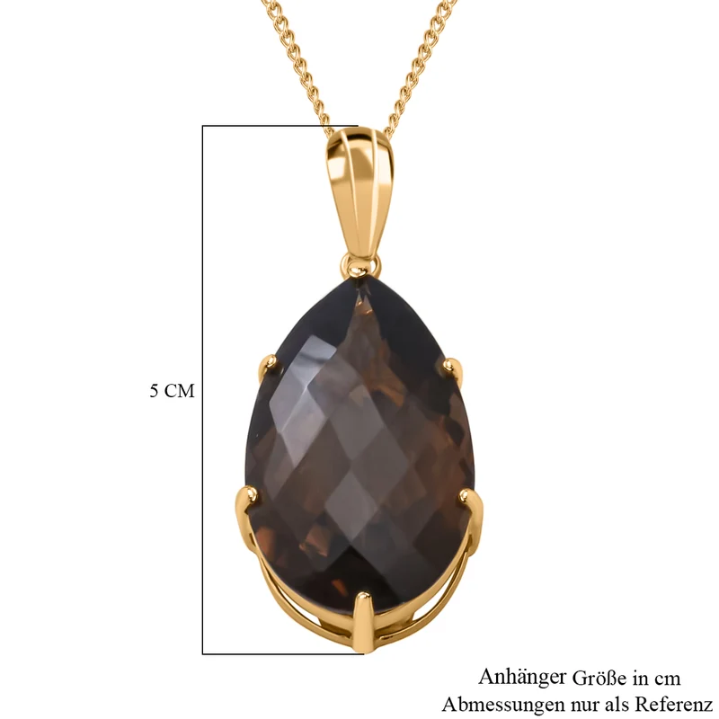 Smaragd-Triplett-Quarz-Anhänger mit Kette, 925 Silber platiniert ca. 50.56 ct
