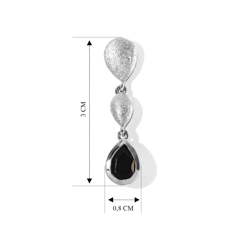 D'Joy Alexandrit Quarz Triplette Ohrringe 925 Silber Platiniert ca. 1,76 ct.