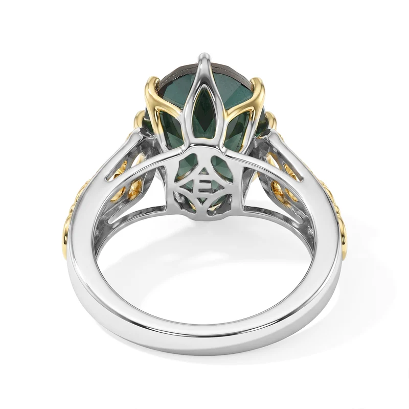 EVER TRUE 3er Set - Alexandrit Quarz Triplette Anhänger mit Kette, Ohrringe und Ring, ca. 50 cm (Größe 20.00) ca. 11.09 ct