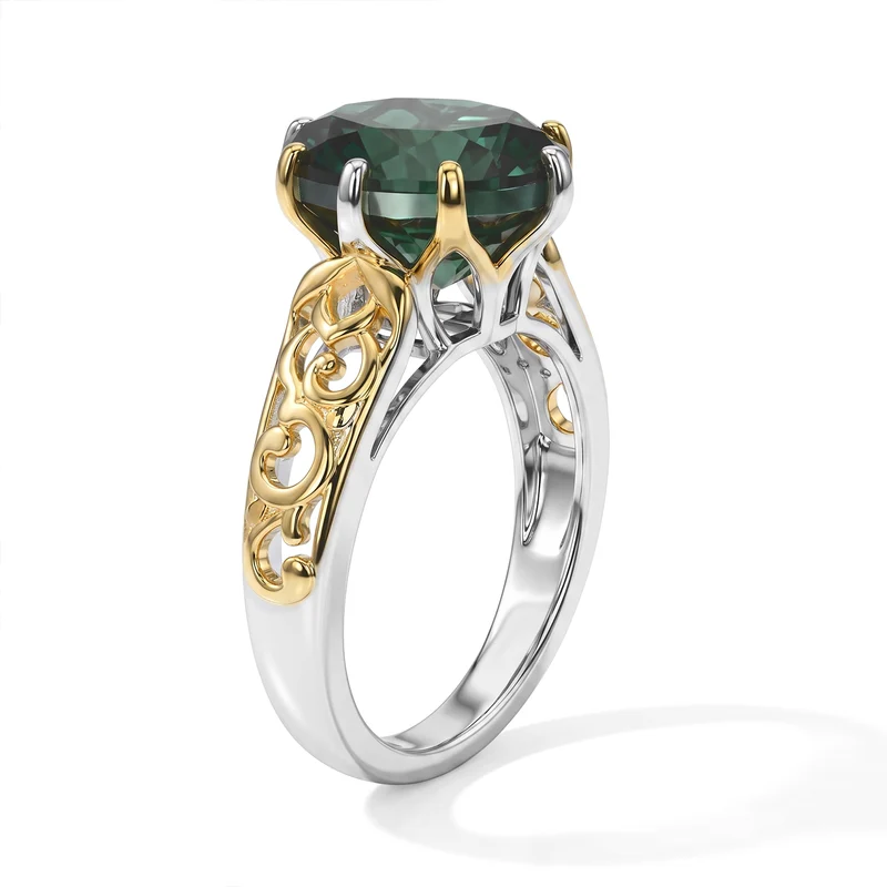 EVER TRUE 3er Set - Alexandrit Quarz Triplette Anhänger mit Kette, Ohrringe und Ring, ca. 50 cm (Größe 20.00) ca. 11.09 ct