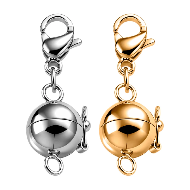 2er Set - 316L Edelstahl Magnetschließen ca. 3,00g, Bicolor