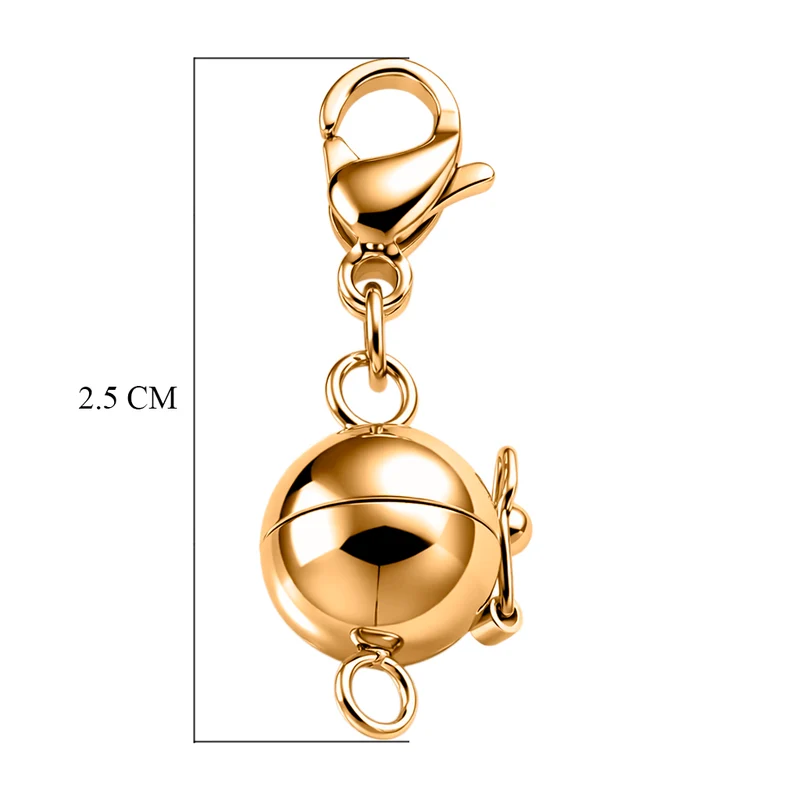 2er Set - 316L Edelstahl Magnetschließen ca. 3,00g, Bicolor