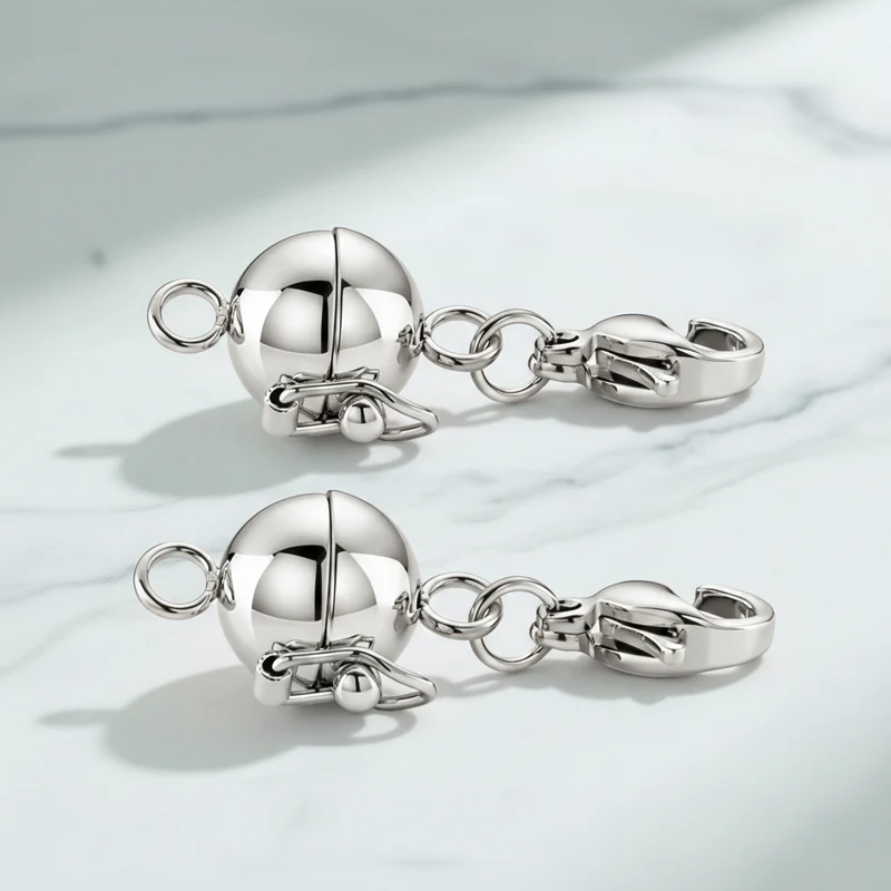 2er Set - 316L Edelstahl Magnetschließen ca. 3,00g, Bicolor