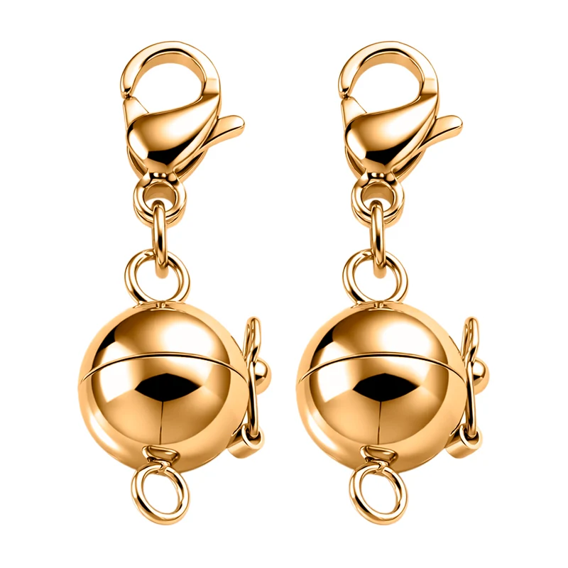 2er Set - 316L Edelstahl Magnetschließen ca. 3,00g, Bicolor