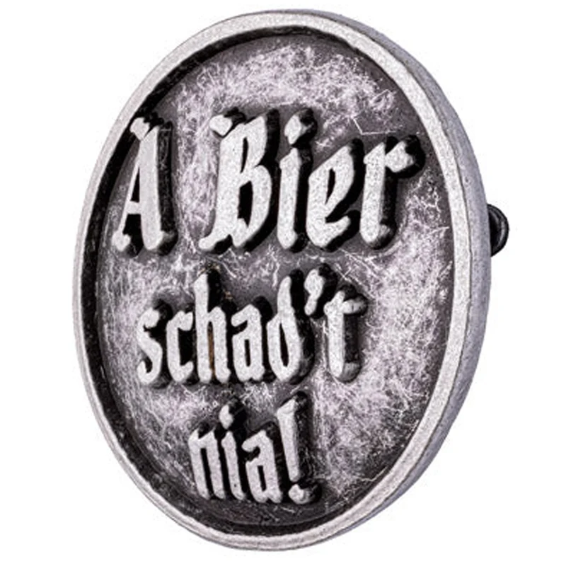 Gaudiknopf Anstecker A Bier schad´t nia