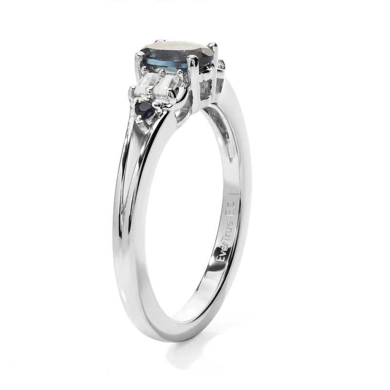 EVER TRUE 2er Set - London Blau Topas Anhänger mit Kette und Ring, ca. 50 cm (Größe 20.00) ca. 1.27 ct