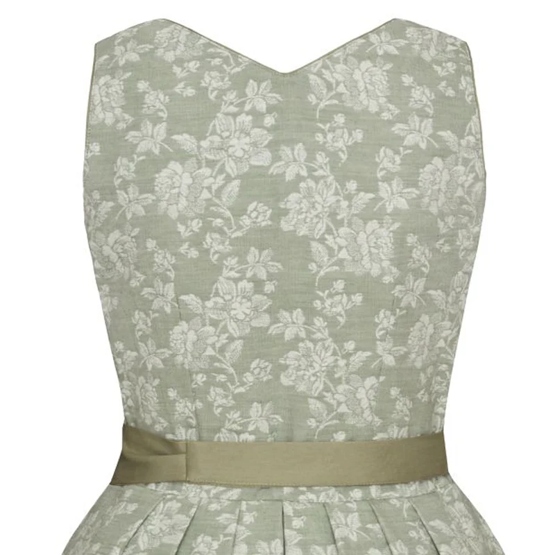 Alpenfee Dirndl Alma Mint Grün Blumenmuster 70cm