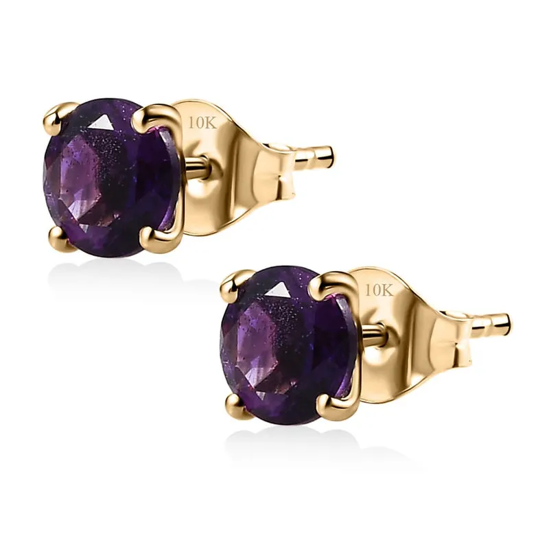AAA Marokkanischer Amethyst Ohrringe 417 Gold ca. 1,60 ct.