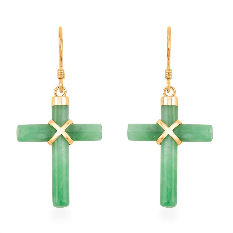 Grüne Jade Schmuckset ca. 45 cm 925 Silber Gold, 925 Silber Vergoldet ca. 52,00 ct.