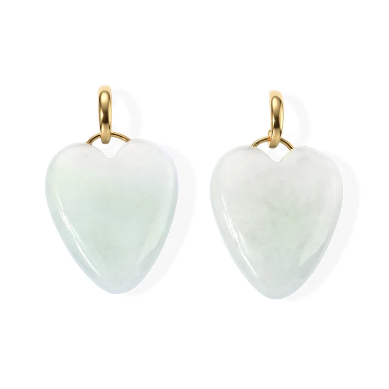 EXTREM SELTEN Natürliche Weiße Jadeit Jade Ohrringe 925 Silber Vergoldet ca. 65.00 ct
