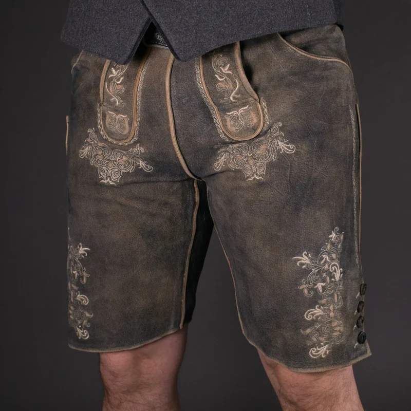 Datschi Trachten Lederhose Vitus Grau