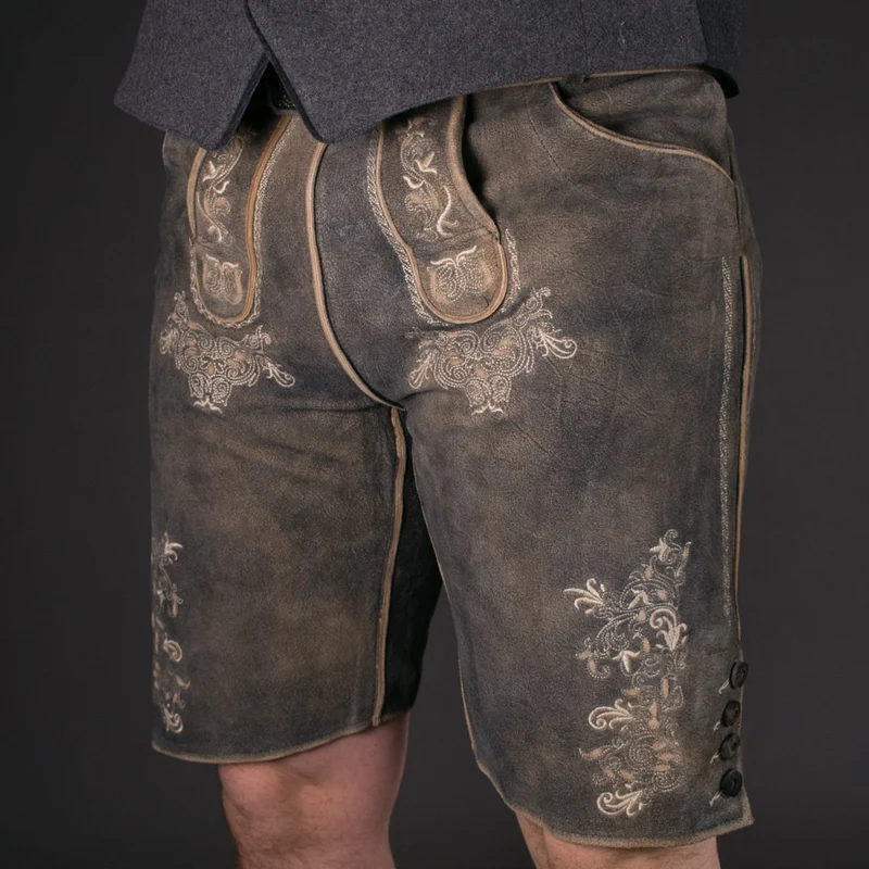 Datschi Trachten Lederhose Vitus Grau