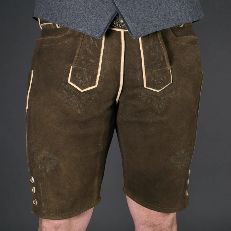 Datschi Trachten Lederhose Fonsi Sämisch Braun