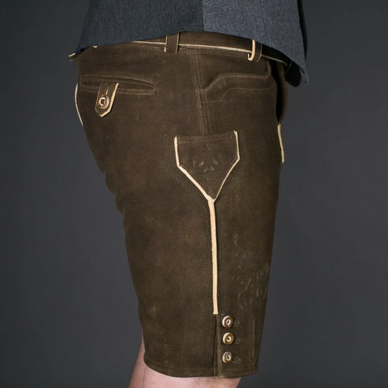Datschi Trachten Lederhose Fonsi Sämisch Braun