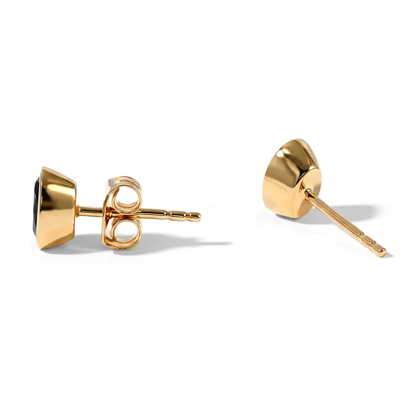 D'Joy AA London Blau Topas Ohrringe 925 Silber Gold ca. 0.99 ct